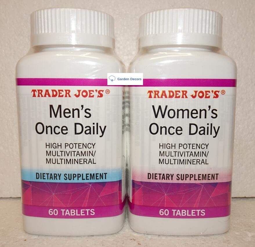 Trader Joe's2 Men & Women’s Once Daily High Potency Multivitamin/Multimineral Dietary Supplement, 60 Tablets (2 Bottles)