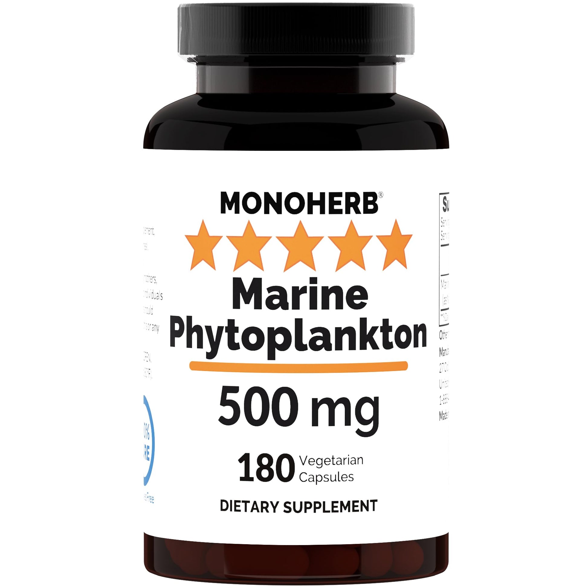MONOHERB Marine Phytoplankton 500 mg Capsule, 180 Capsules