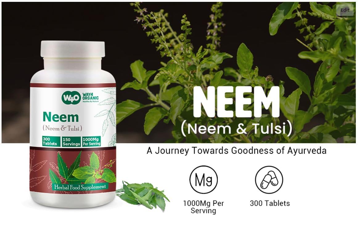 WAY 4 ORGANIC W4O Neem Tulsi Tablets 1 Tablet