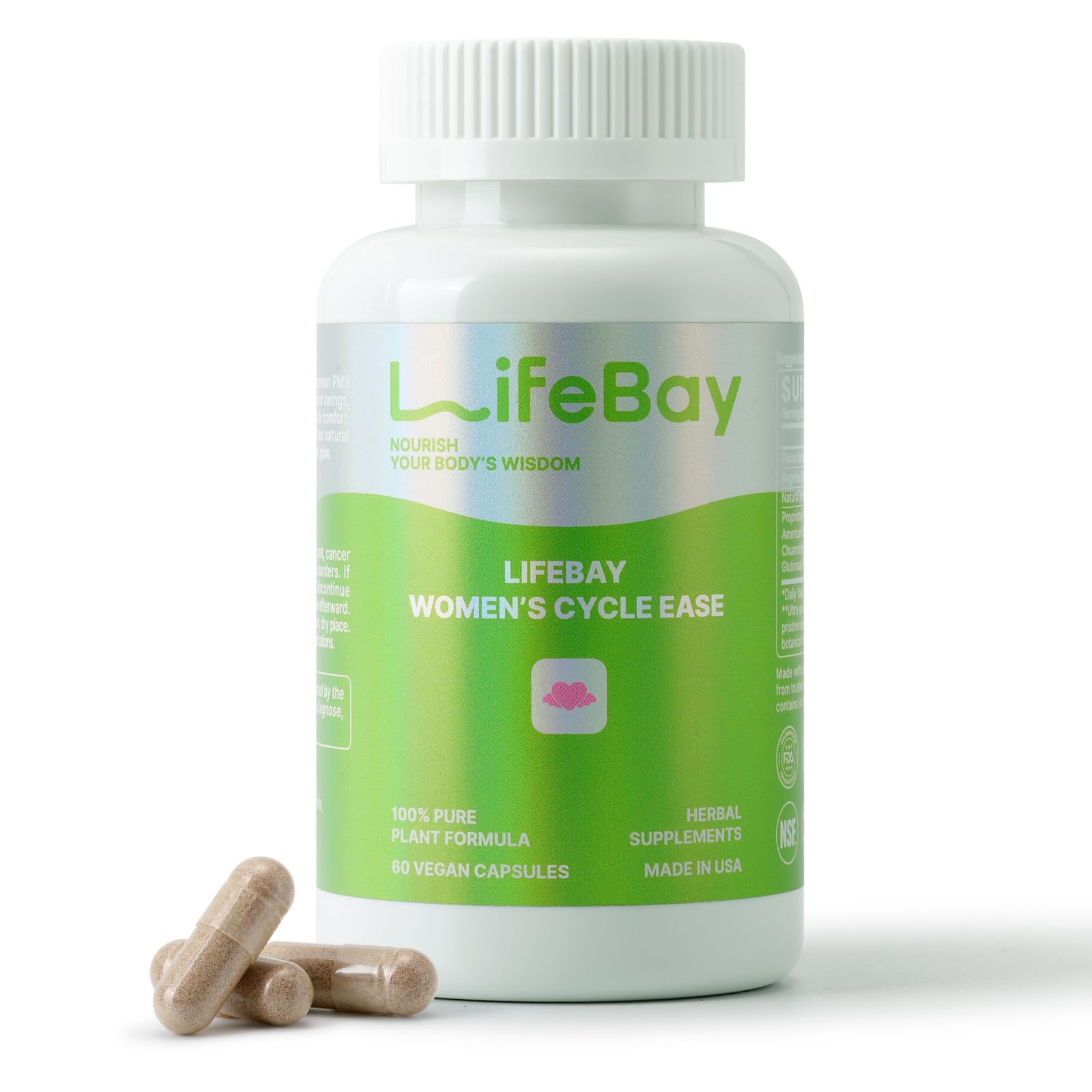 LifeBay Women’s Cycle Ease Capsules, 60 Count