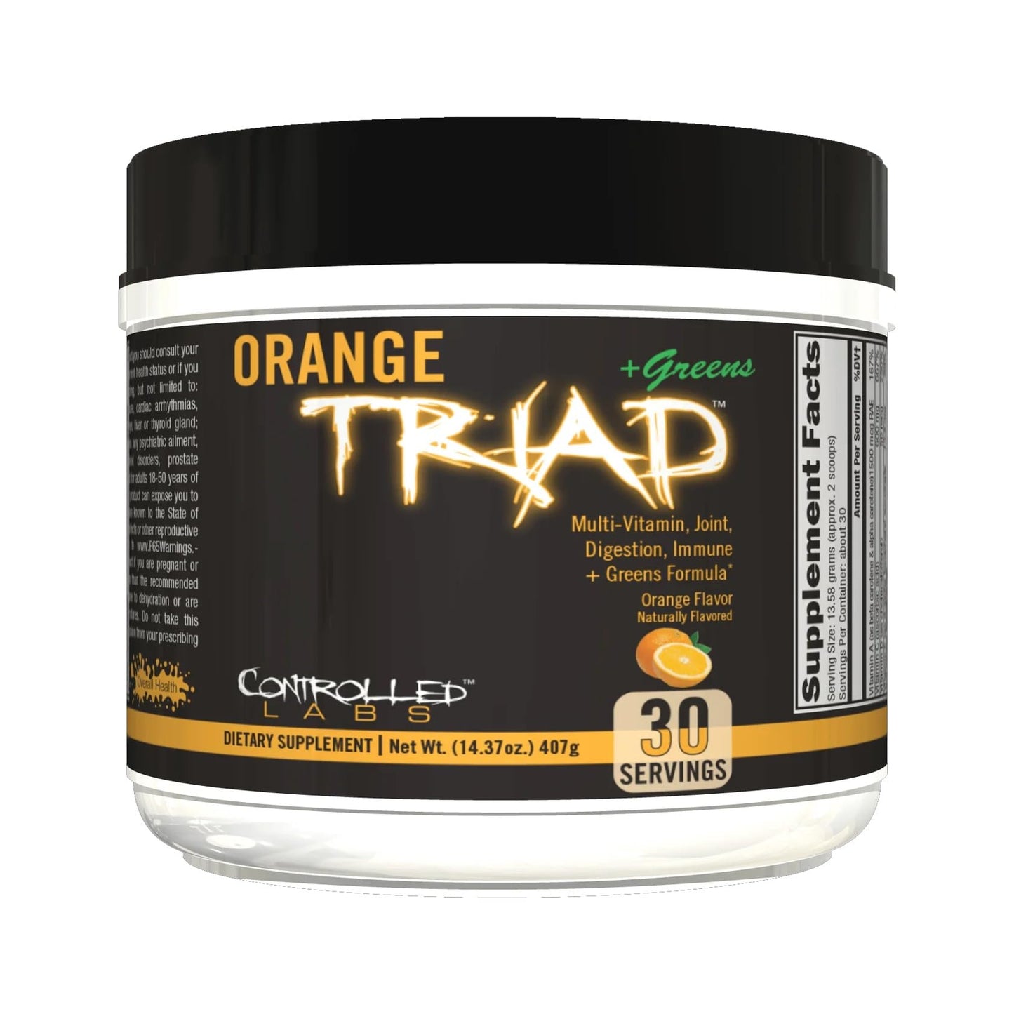 CONTROLLED LABS Orange Triad Plus Greens Powder 14.37 Ounces