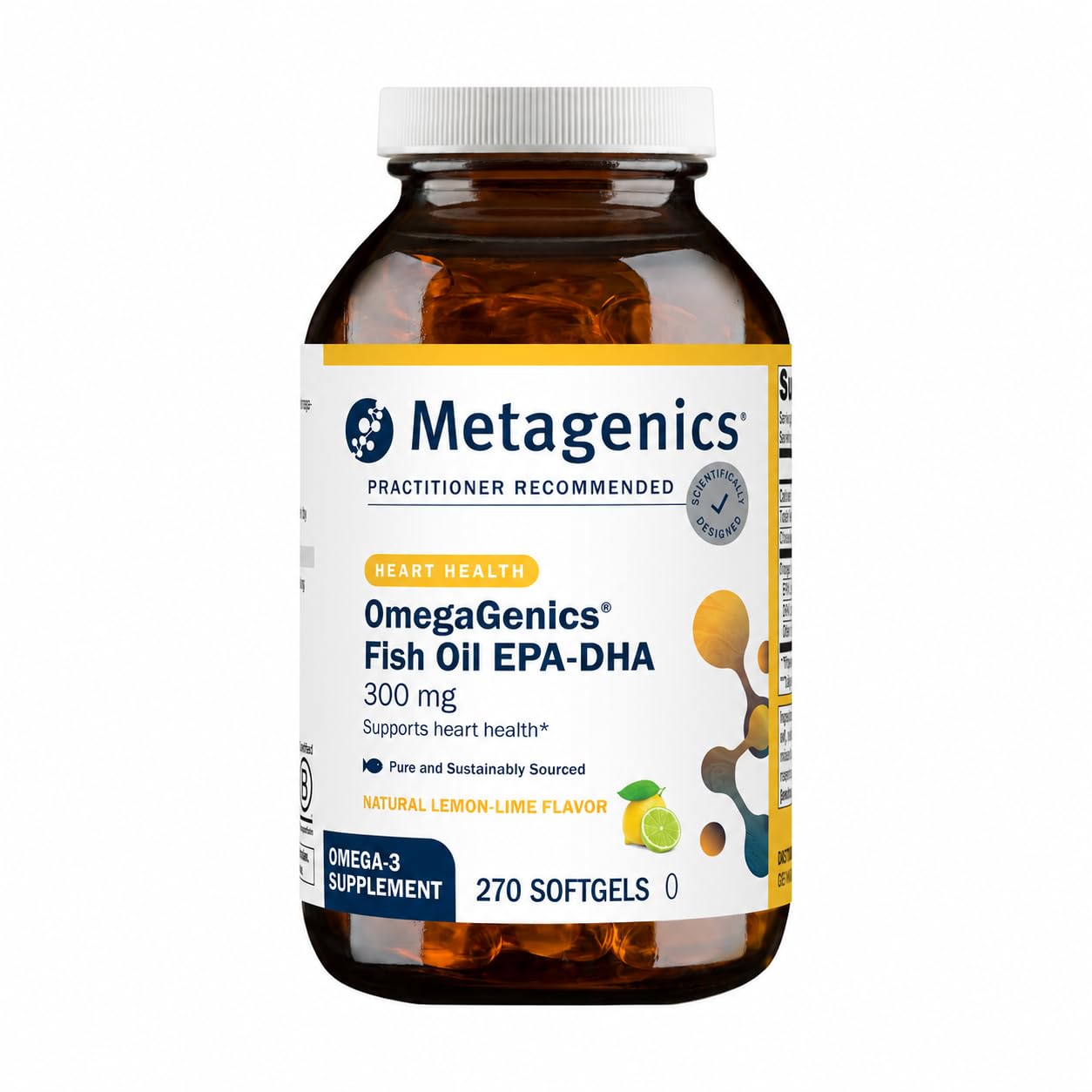 Metagenics OmegaGenics Fish Oil EPA-DHA 300-180 mg EPA & 120 mg DHA per Softgel 270 Softgels