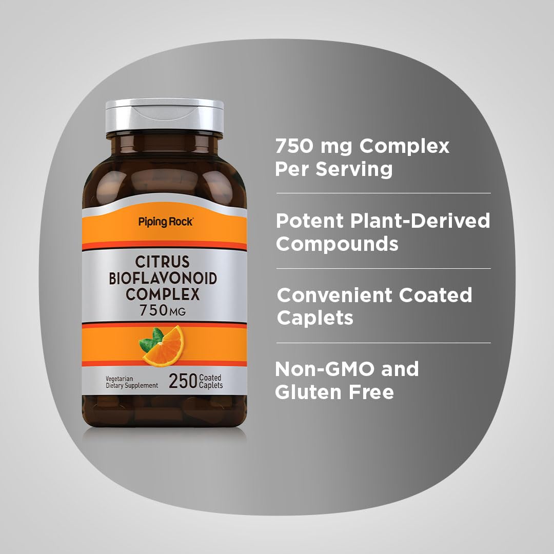 Piping Rock Citrus Bioflavonoids Complex Caplets, 250 Count