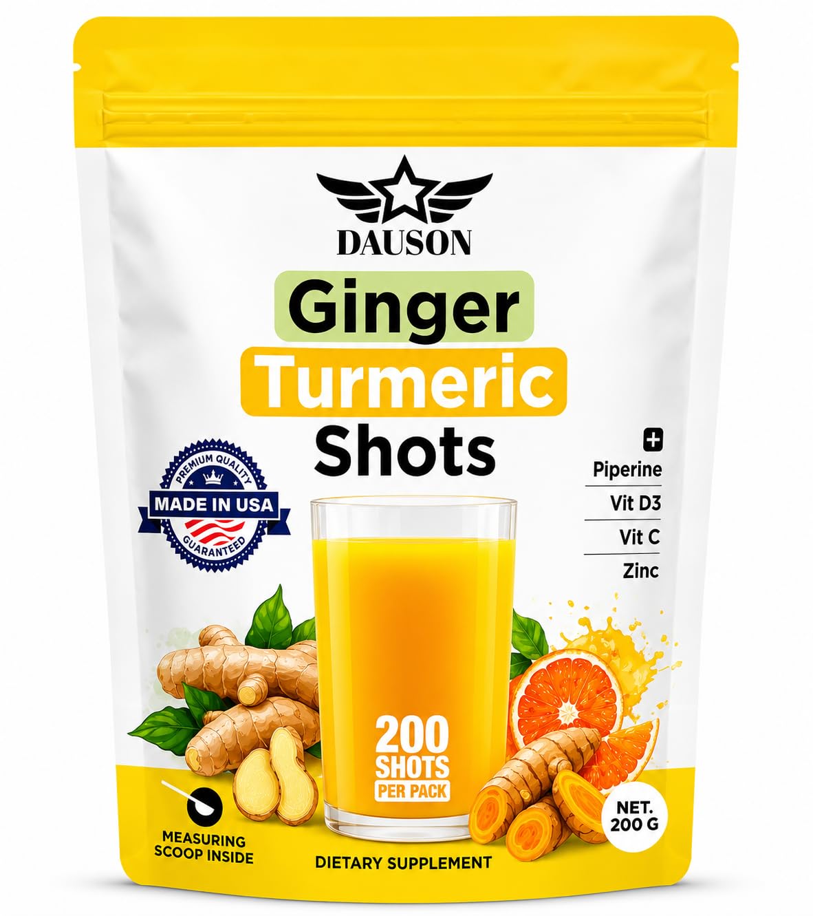 DAUSON Daily Wellness Ginger Shots Powder 7.05