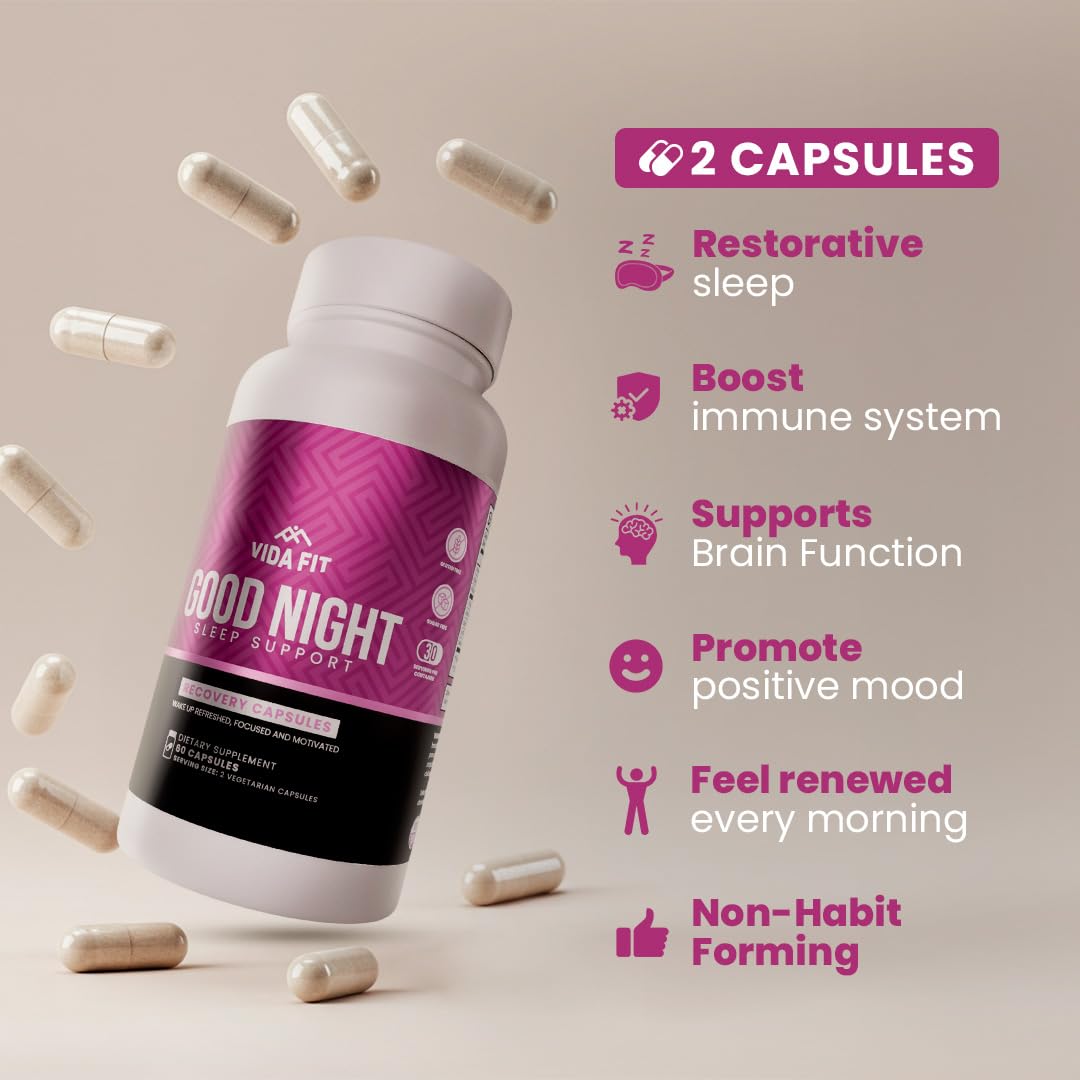 Vida Fit Natural Sleep Aid for Adults 60 Capsules