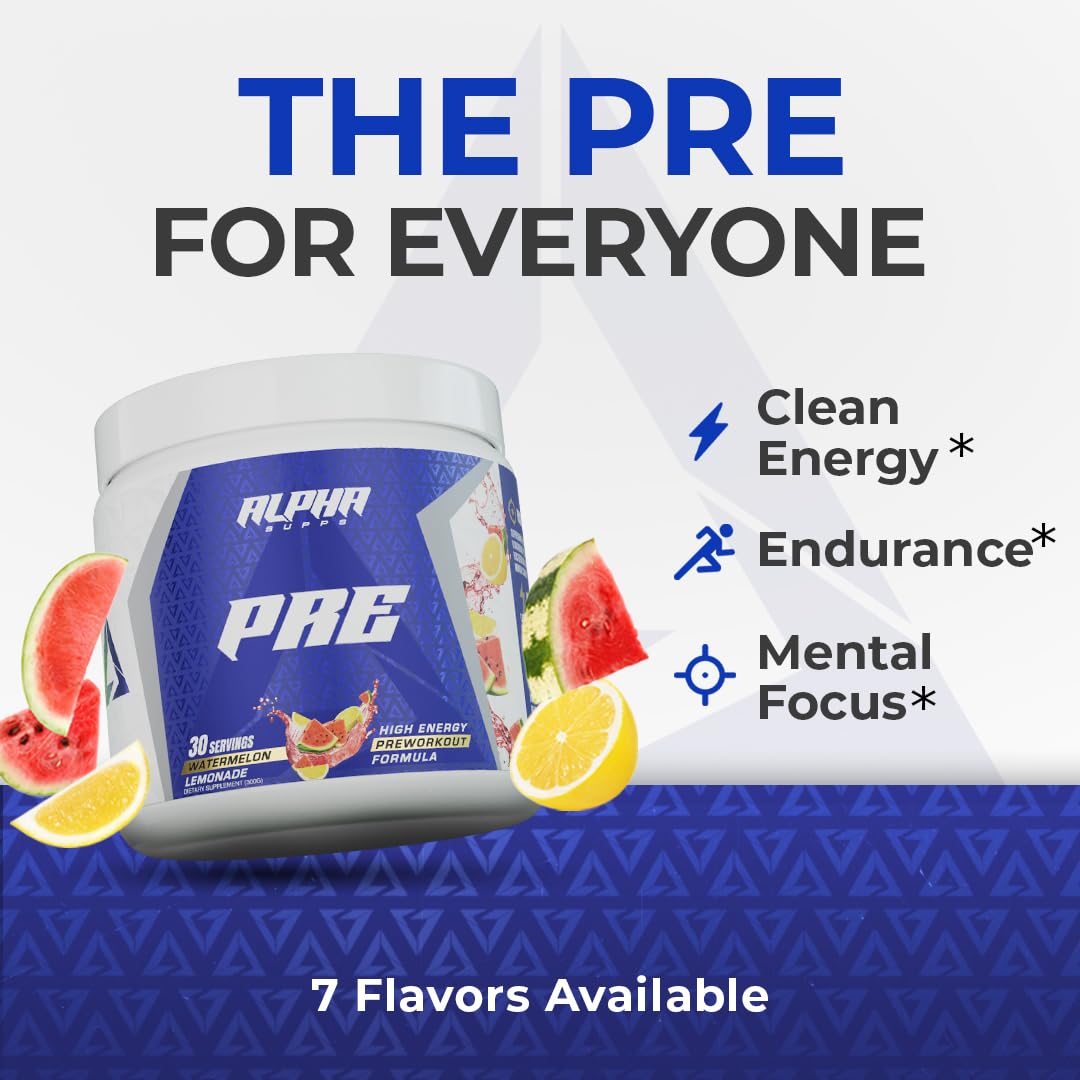 Alpha Supps Pre-Workout Powder 10.6 Ounce