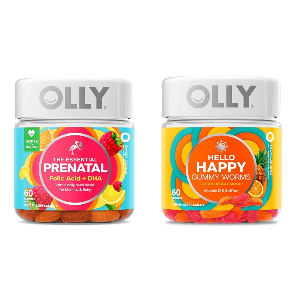 OLLY The Essential Prenatal Gummy Multivitamin Chewable 60 Count
