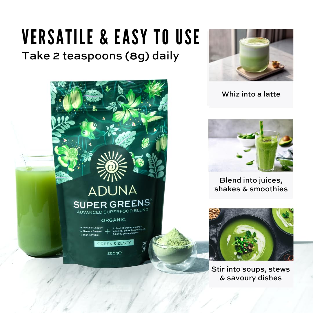 Aduna Organic Super Greens Blend Powder, 1 Count