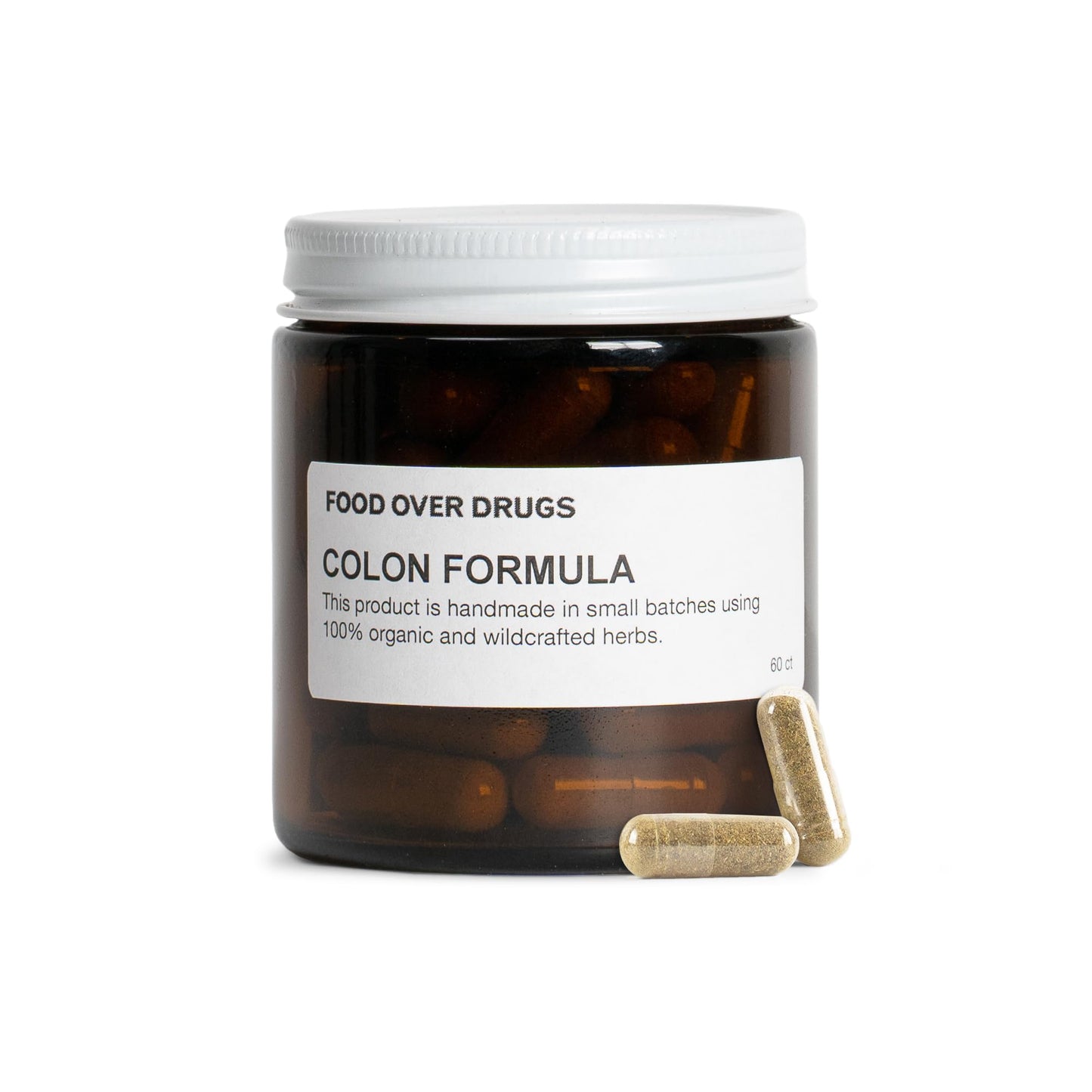 Food Over Drugs Colon Formula – Advanced Colon Cleanse Herbal Blend with Cascara Sagrada, Psyllium Husk, Dandelion Root, Ginger, and Marshmallow – Plant-Based Digestive Support Supplement, 60 Capsules