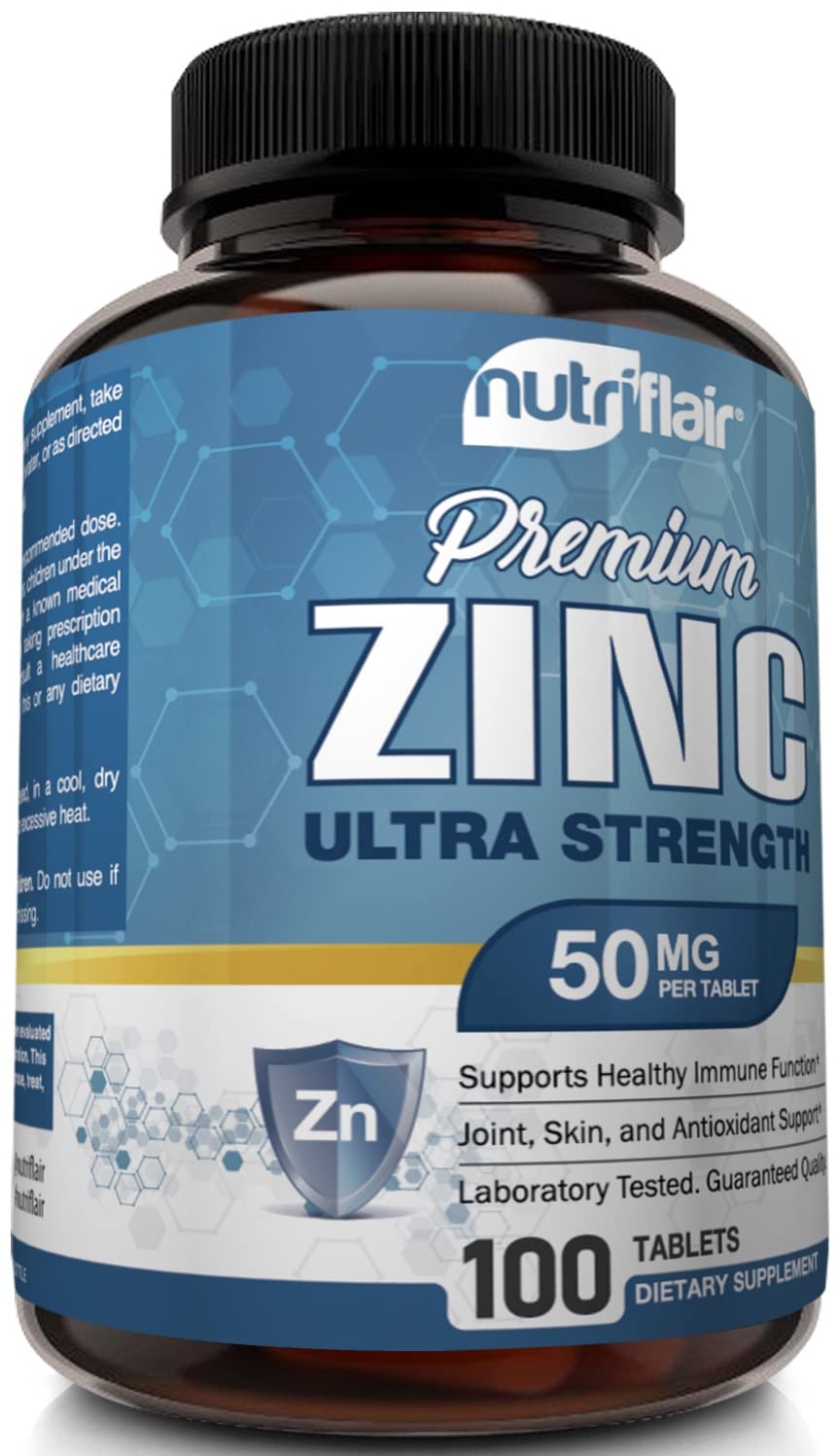 NutriFlair Zinc Gluconate 50mg Capsule, 100 Count