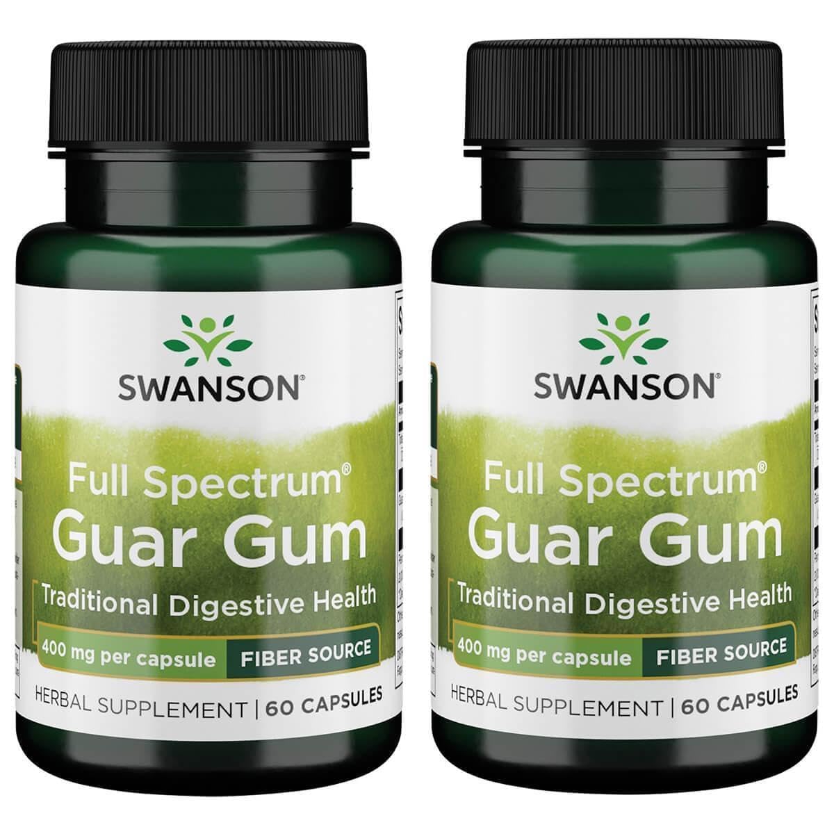 Swanson Full Spectrum Guar Gum 400 mg Capsules, 120 Count