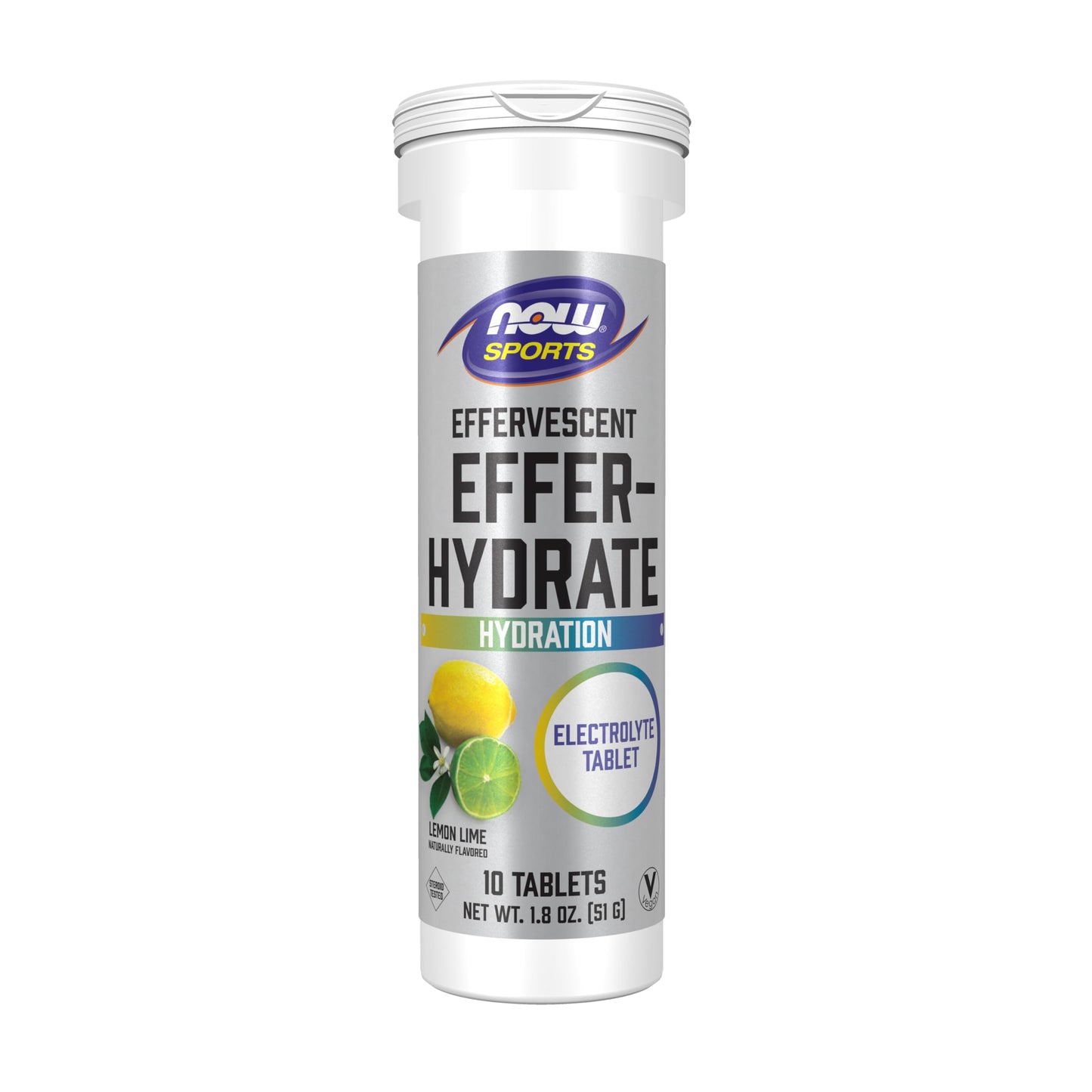 NOW Foods Effervescent Effer-Hydrate Electrolyte Supplement 10 Tablets