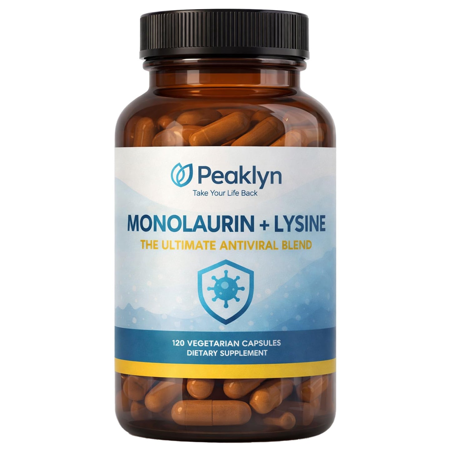 AuraNaturals Peaklyn Monolaurin Lysine Capsule, 120 Capsules