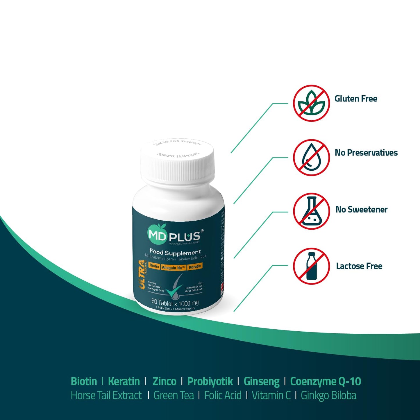 HairMD Md Plus Ultra Hair Multivitamin Tablet 60 Tablets