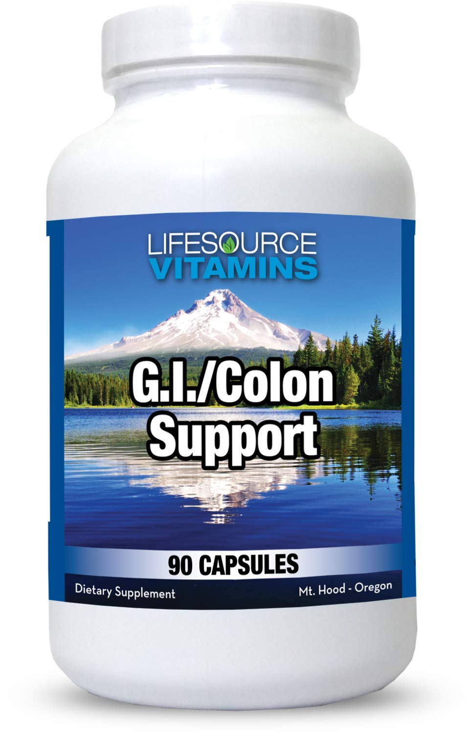 LifeSource Vitamins G.I. & Colon Support Restore Bacterial Flora, Supports Gastro-Intestinal Health, 90 Capsules