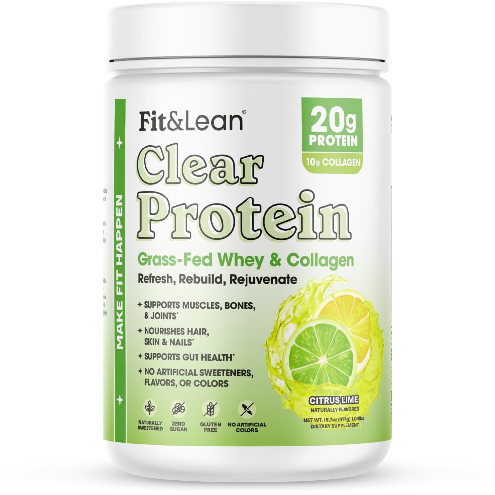Fit & Lean Clear Protein Powder Citrus Lime 16.7 oz