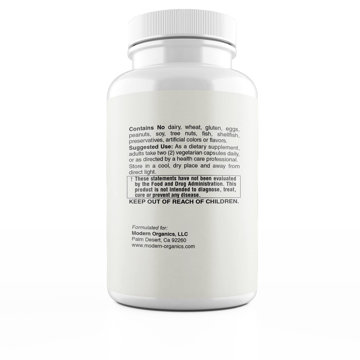 Modern Organics Vitamin C 500mg Whole Food Vitamin C from Acerola Cherry Extract with Citrus Bioflavonoid Complex, 60 Vegan Capsules