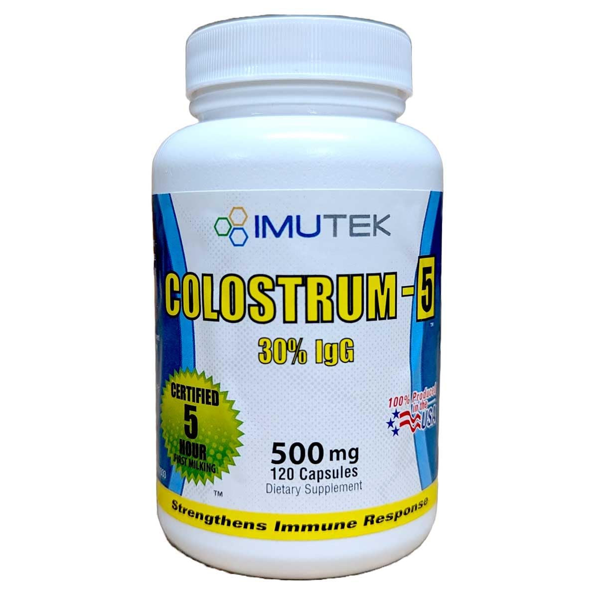 Xllent ImuTek Colostrum Powder, 120 Capsules