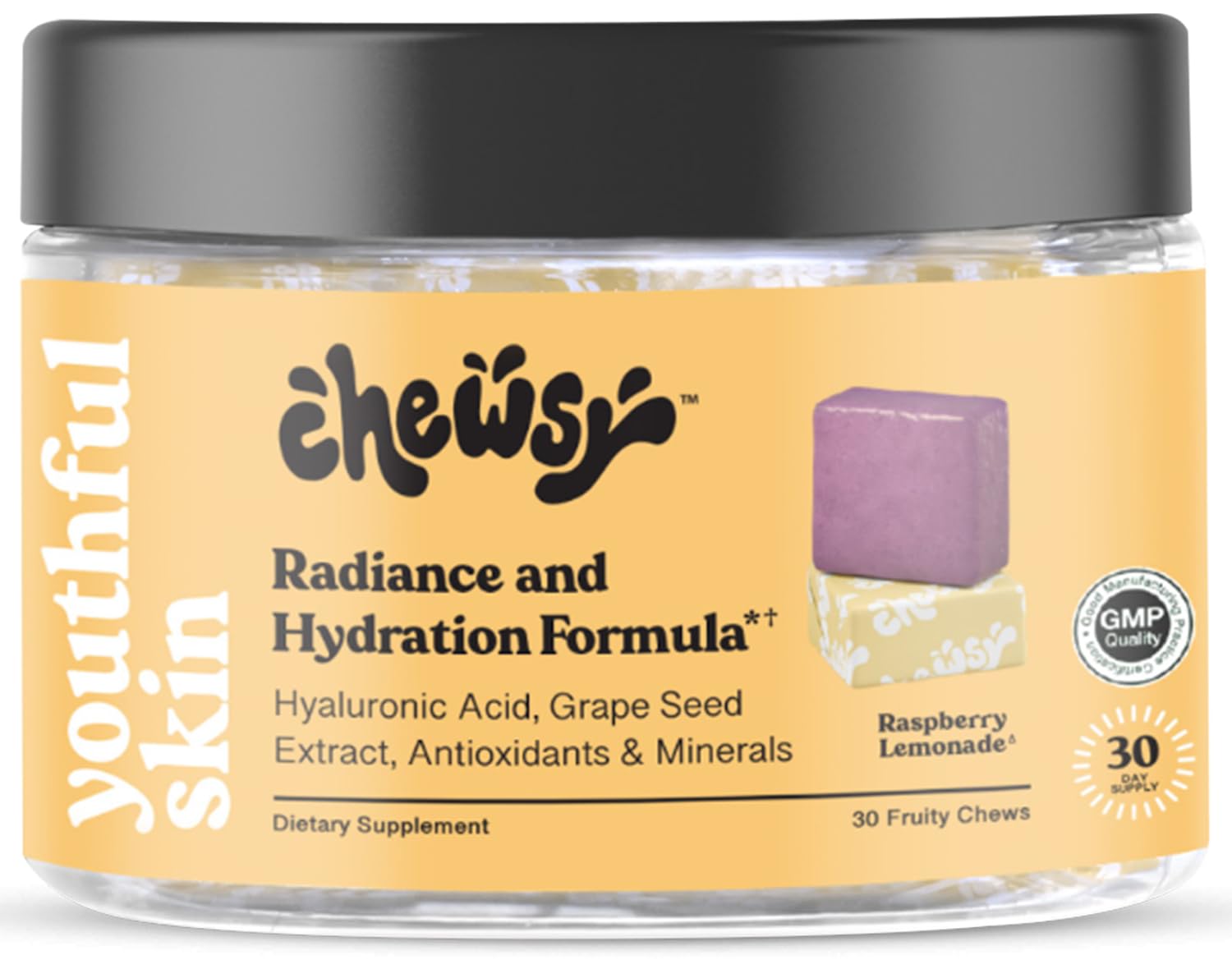 CHEWSY Youthful Skin Radiance & Hydration Formula 30 Count Chewable