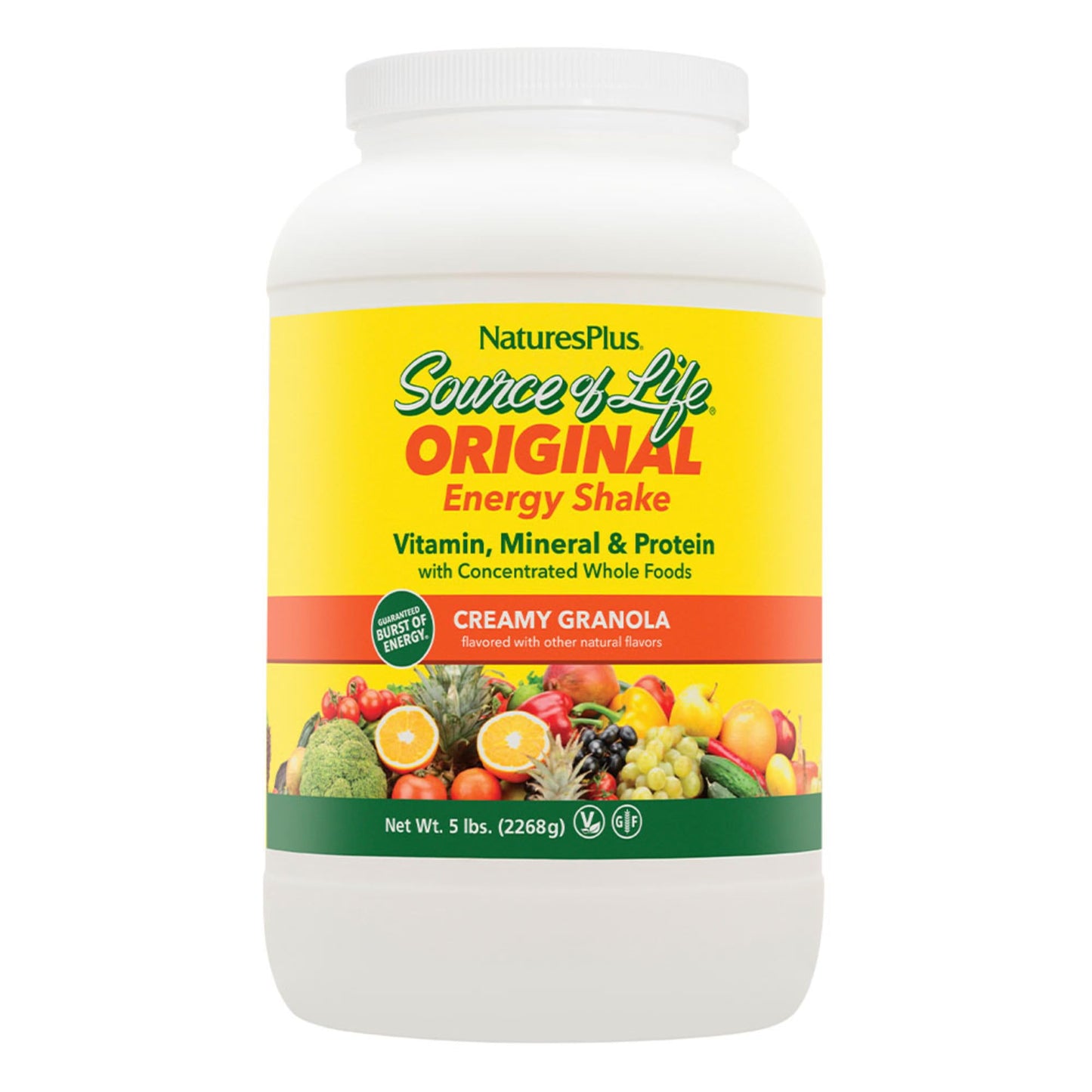 NaturesPlus Source of Life Energy Shake Creamy Granola Powder 80