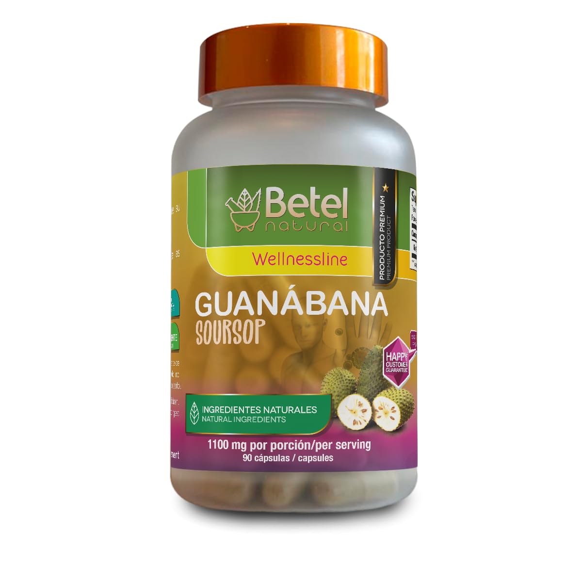 Betel Natural Guanabana Graviola Capsules, 90 Capsules