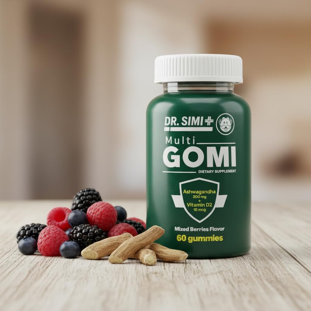 MULTI GOMI Dr. Simi Ashwagandha + Vitamin D2 Gummies 60 Count