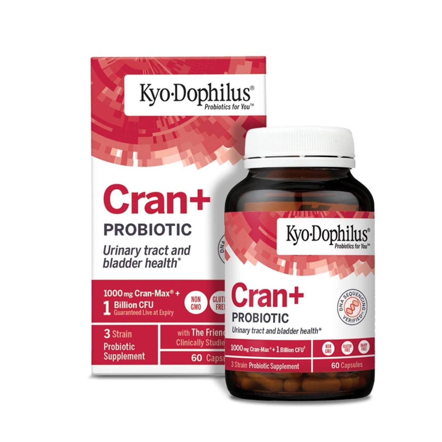 Kyolic Kyo-Dophilus Cran+ Probiotic, Urinary Tract and Bladder Health* 60 Capsules