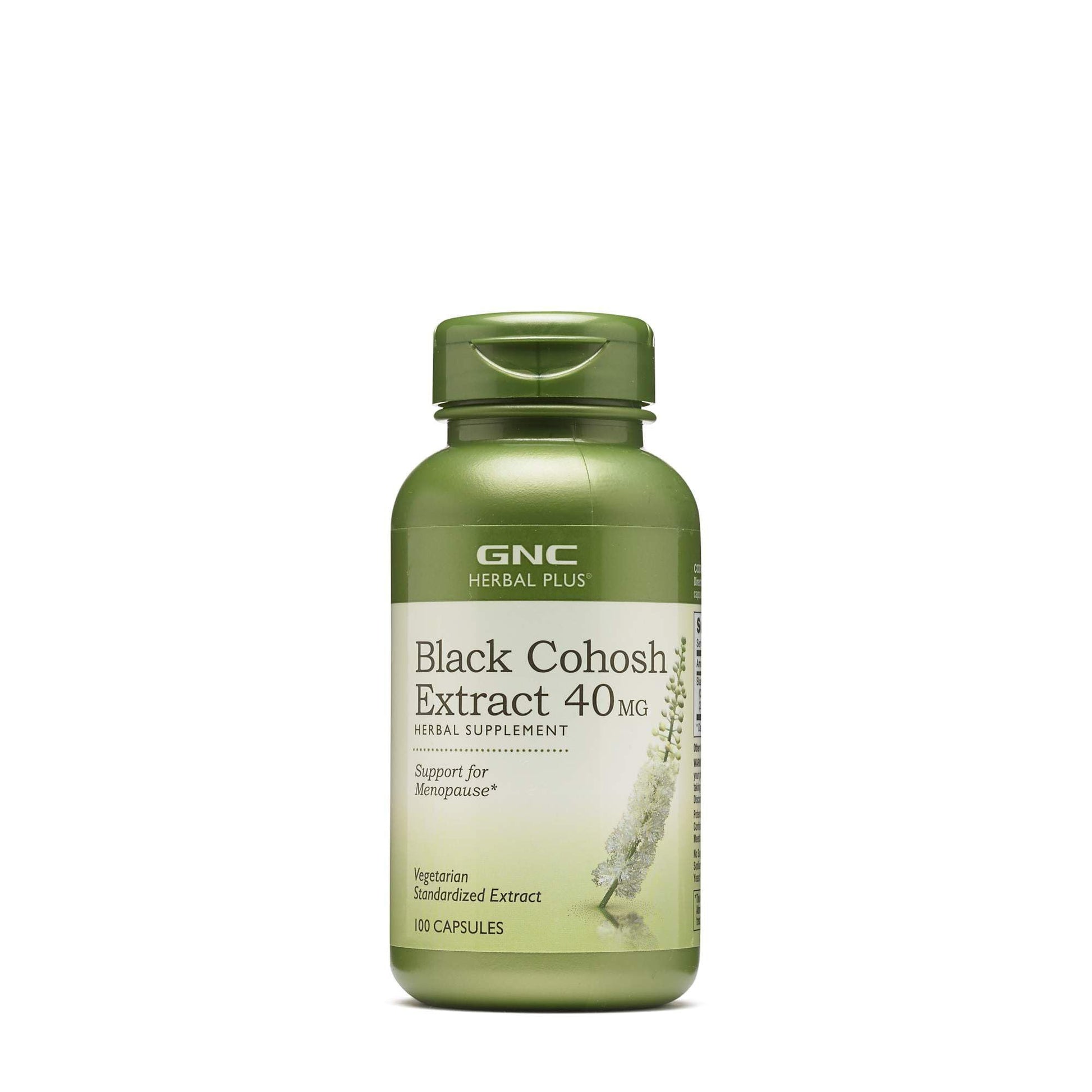 GNC Herbal Plus Black Cohosh Extract 40mg Capsule, 100 Count
