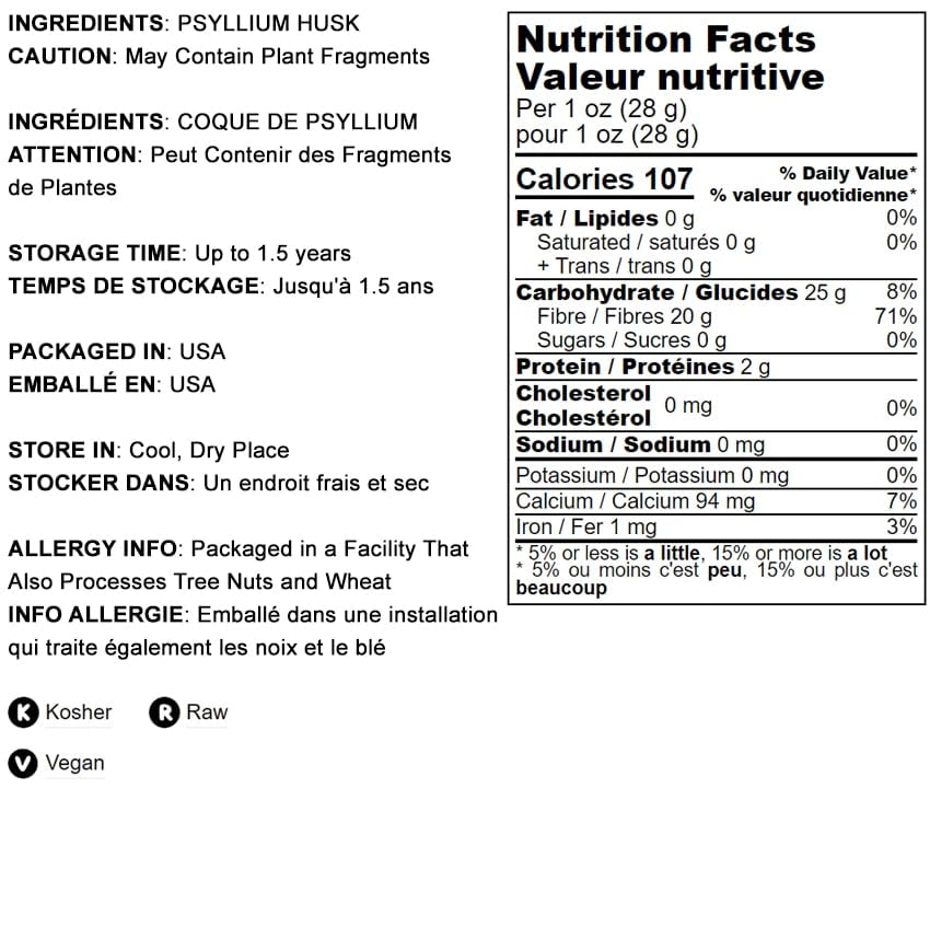 Food to Live Psyllium Husk Powder 80