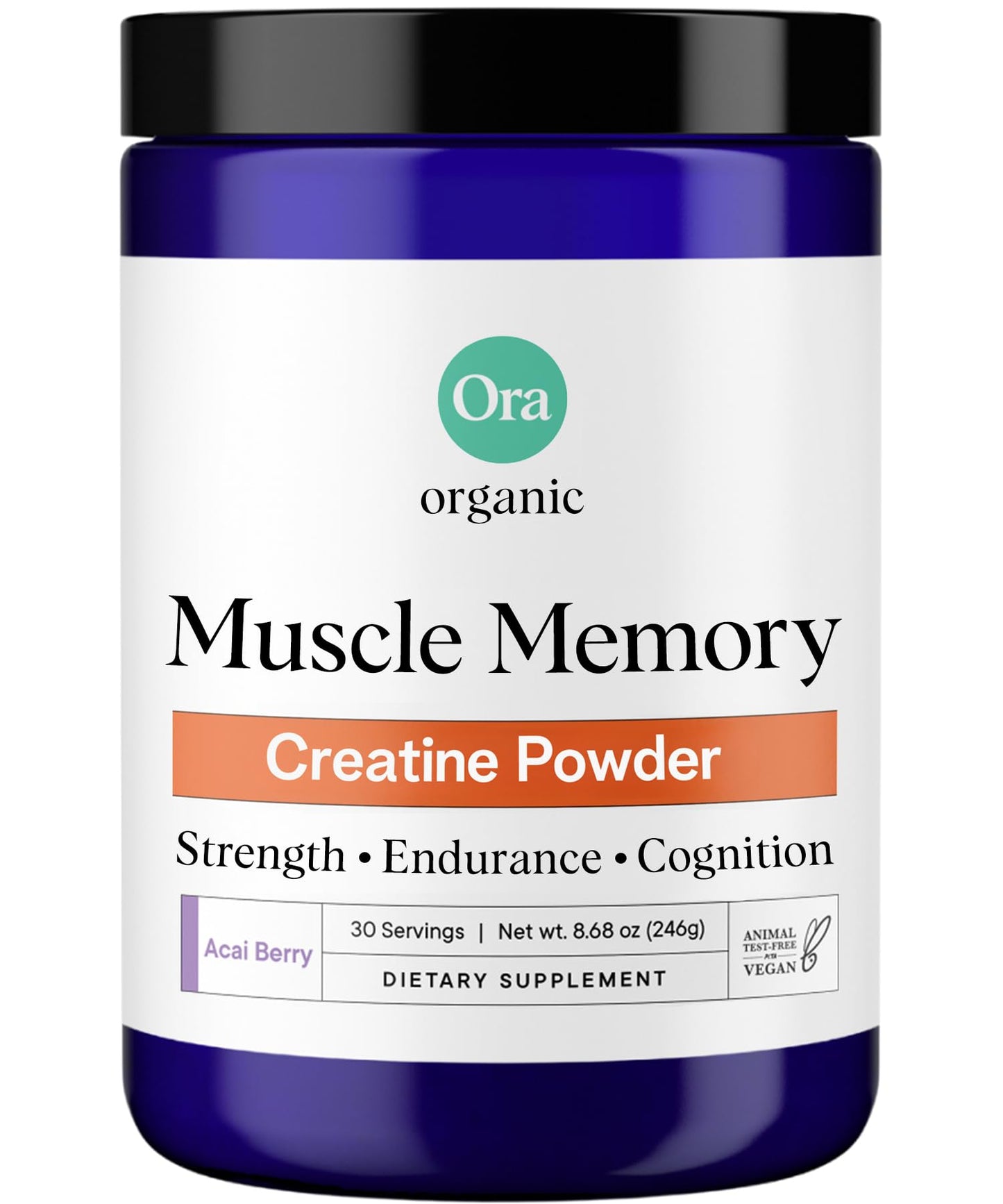 Ora Organic Creatine Monohydrate Powder, 8.68 Ounce