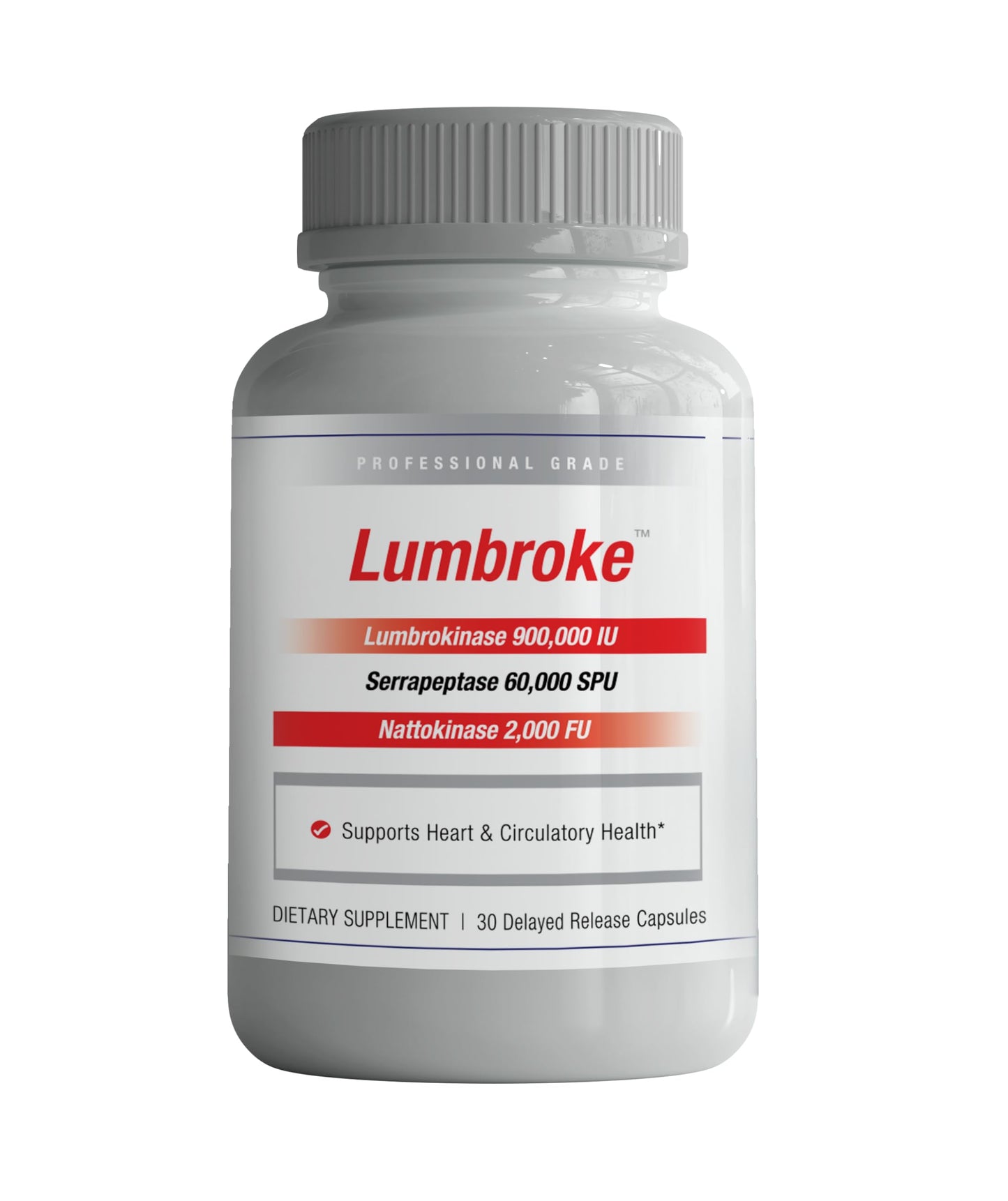iEnzymes Lumbroke Advanced Lumbrokinase Enzymes 900,000 IU per Capsule, 30 Capsules
