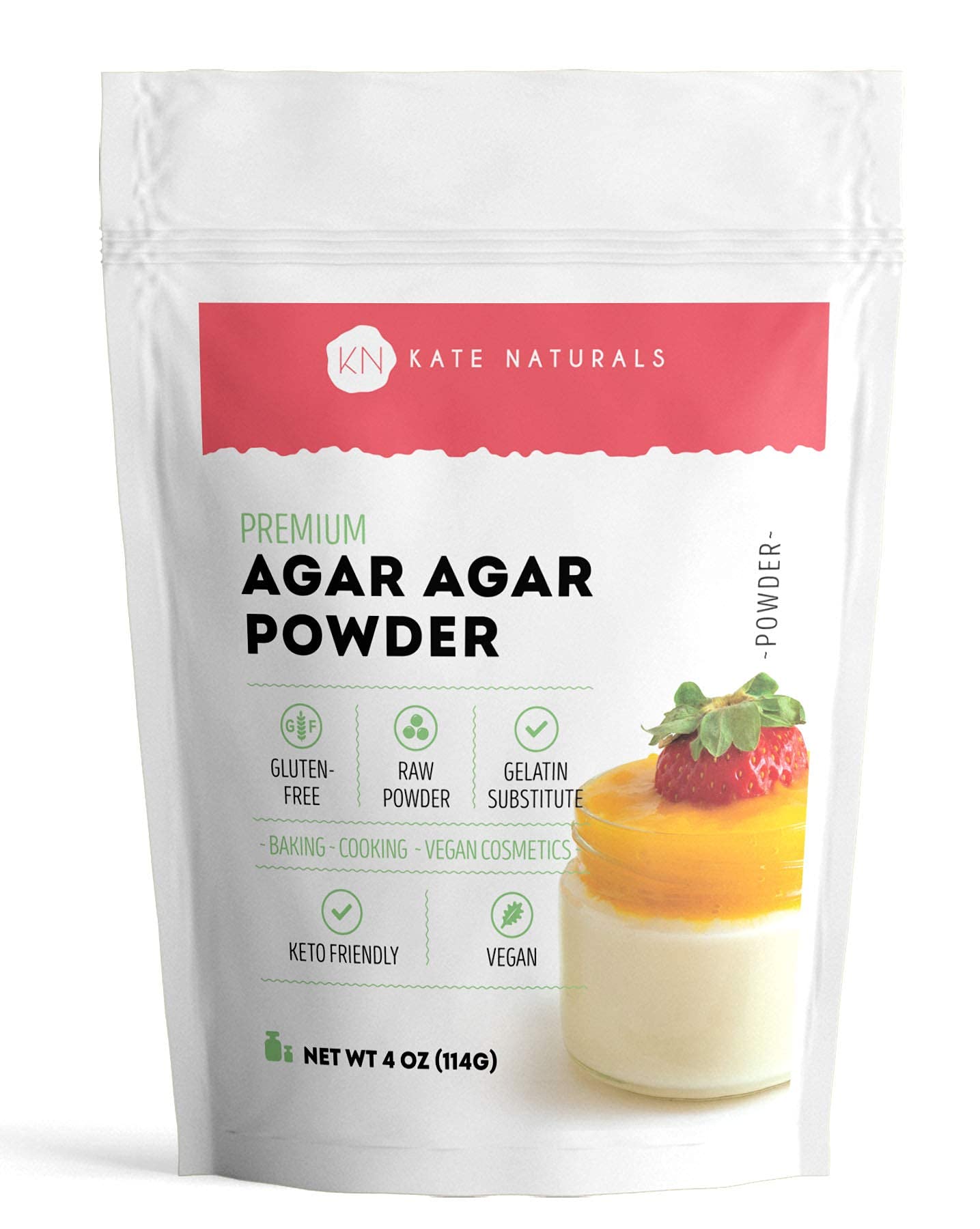 Kate Naturals Agar Agar Powder, 4 oz