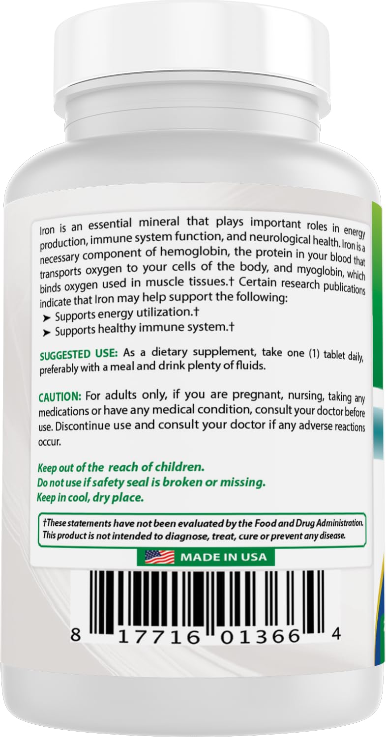 Best Naturals Iron Supplement Tablets 240 Count