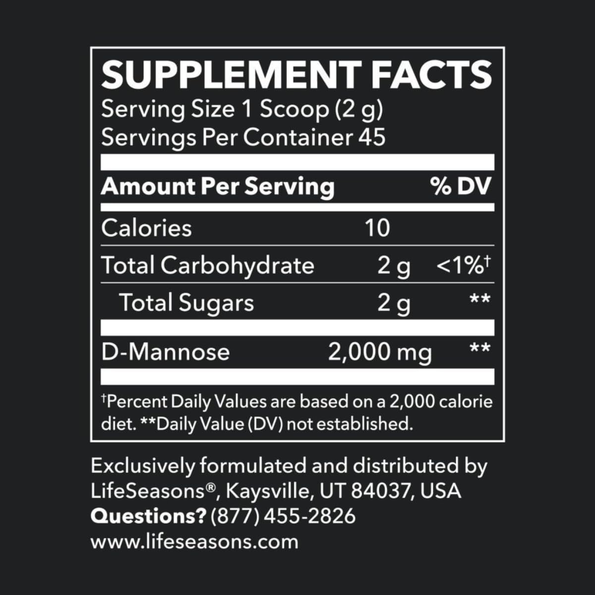 LifeSeasons Urinari-X + D-Mannose Powder Bundle, 90 Capsules + 45 Servings
