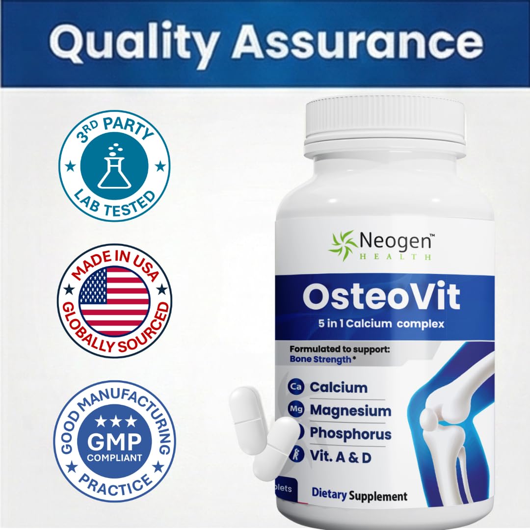Neogen Health OsteoVit 5-in-1 Calcium Tablets, 120 Count