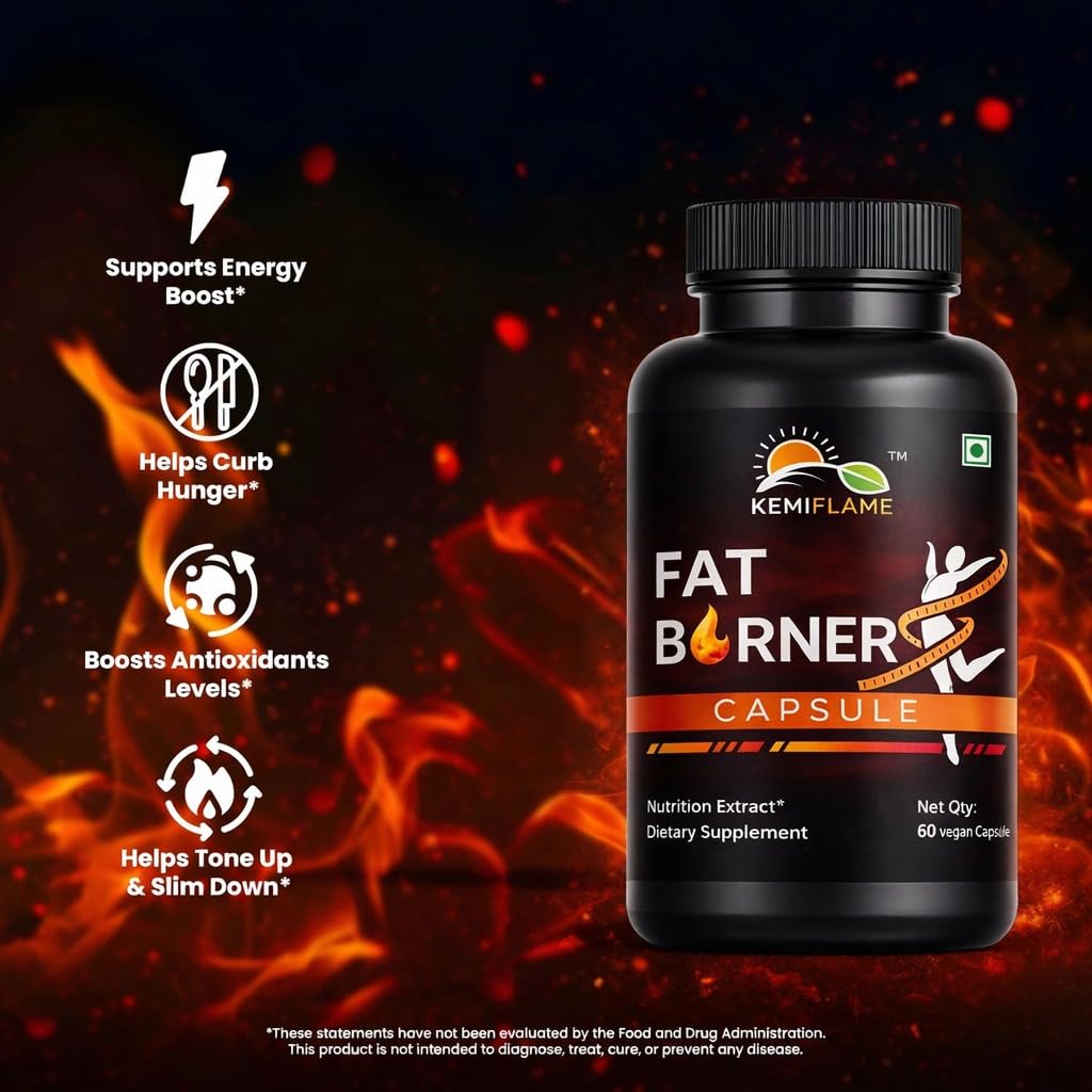 KEMIFLAME Fat Burner & Energy 60 Capsules Pack of 2