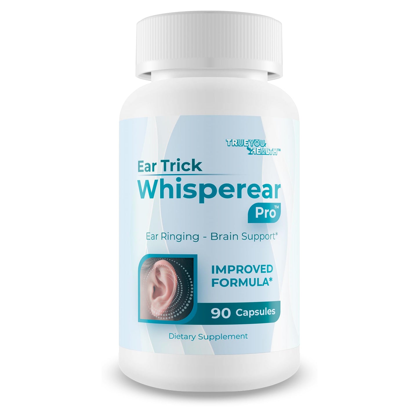 True You Health Ear Trick Whisperear Pro Clear Tinnitus Relief Hearing Supplement Capsules, 90 Count