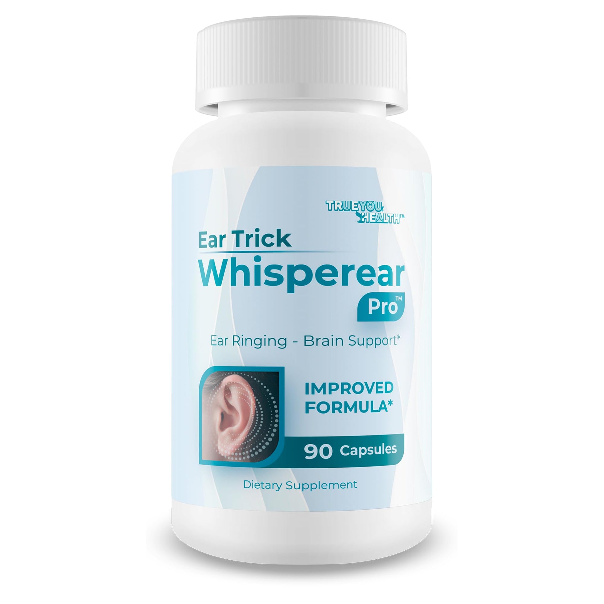 True You Health Ear Trick Whisperear Pro Clear Tinnitus Relief Hearing Supplement Capsules, 90 Count