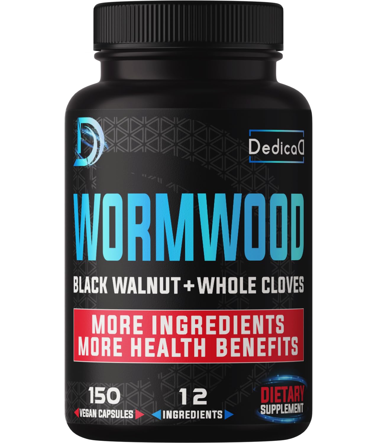 DEDICAD Premium Wormwood Extract Capsules, 150 Count