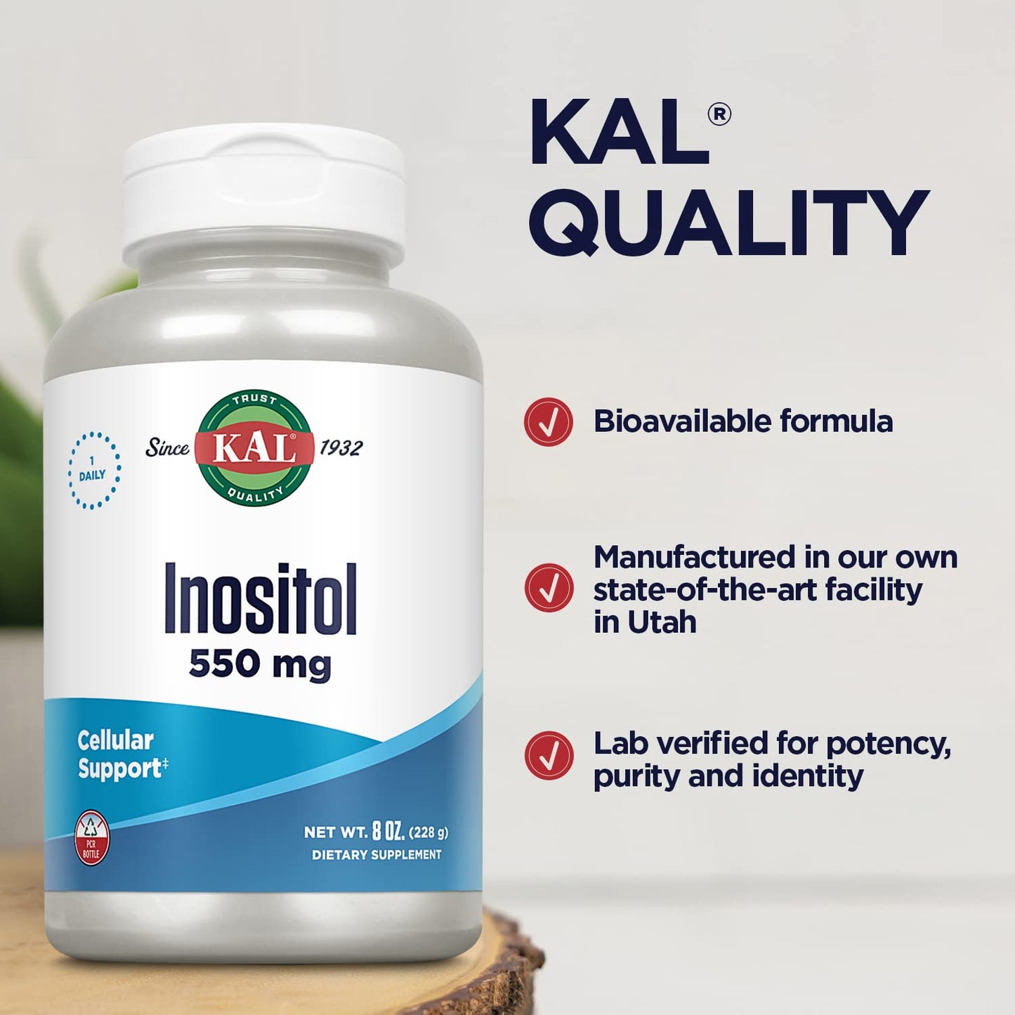 KAL Inositol Powder 550mg, 8 oz