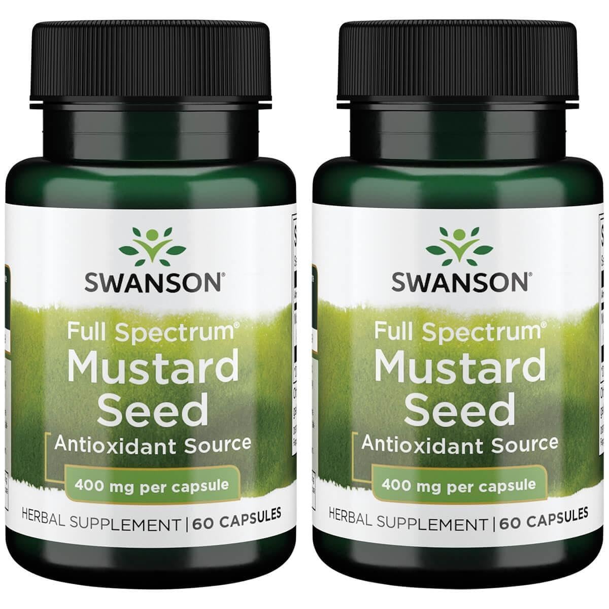 Swanson Full Spectrum Mustard Seed 400 mg Capsules, 120 Count