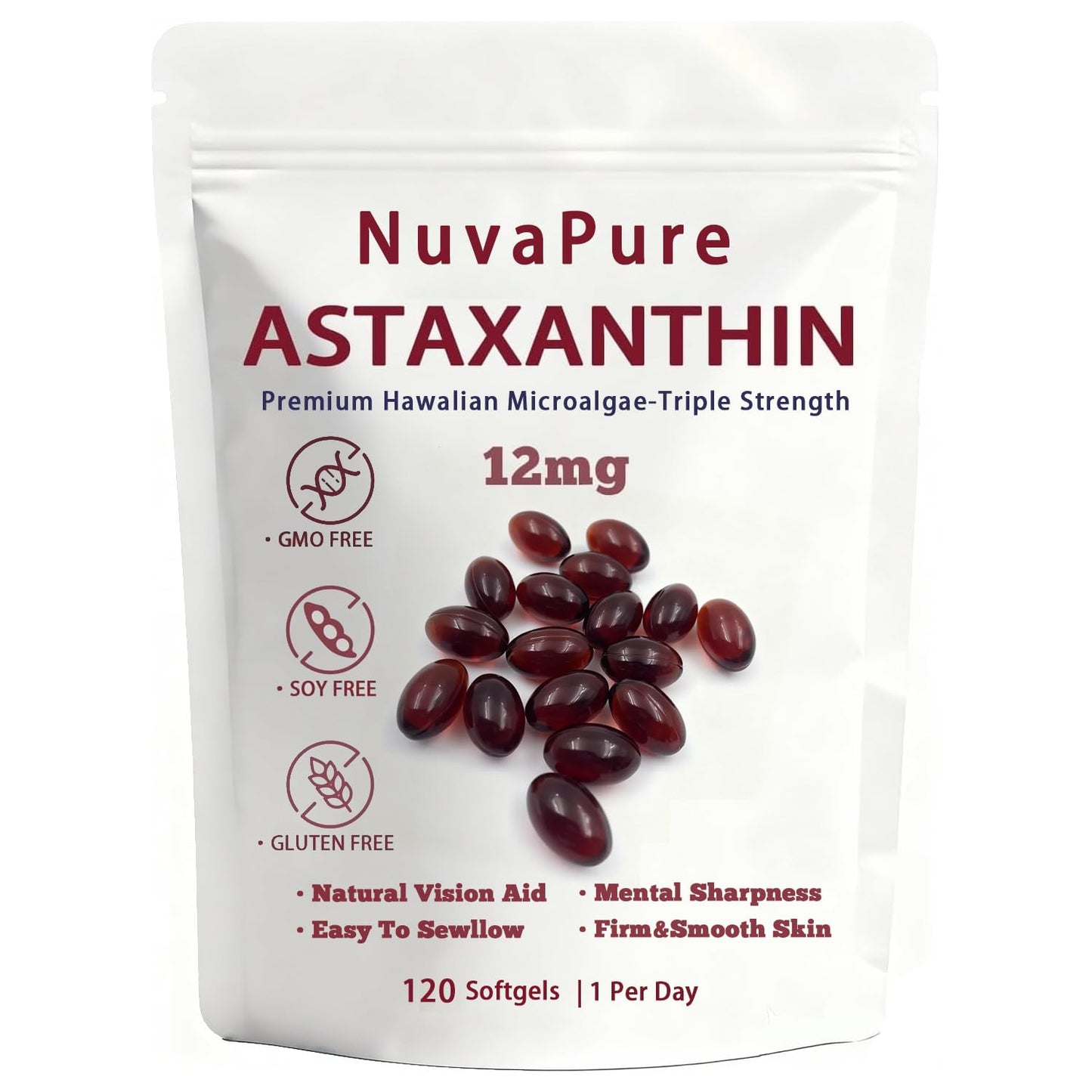 Glowdrop NuvaPure Astaxanthin Softgel 120 Count
