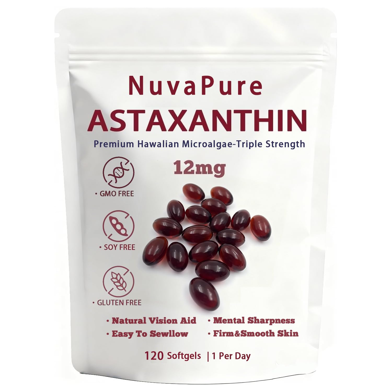 Glowdrop NuvaPure Astaxanthin Softgel 120 Count
