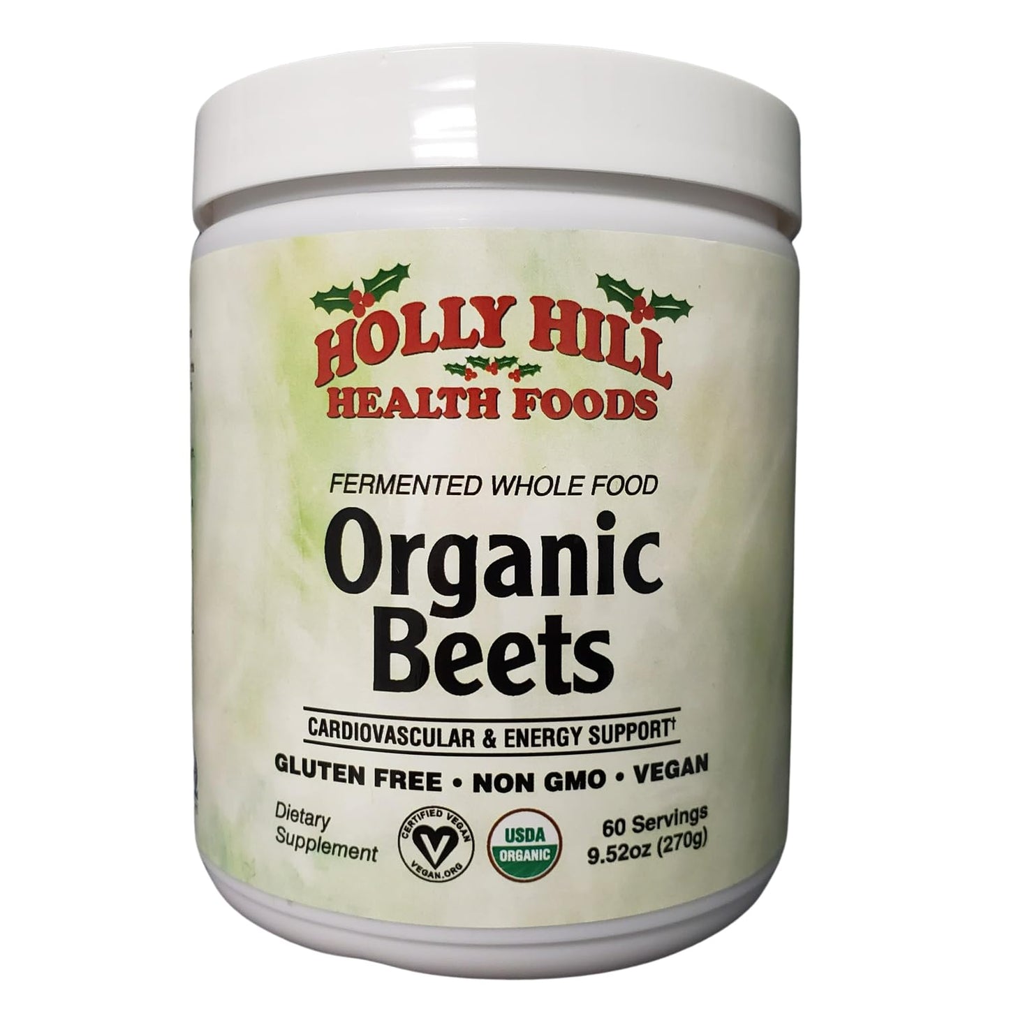 Holly Hill Health Foods Fermented Whole Food Organic Beets Powder 9.52 Ounces
