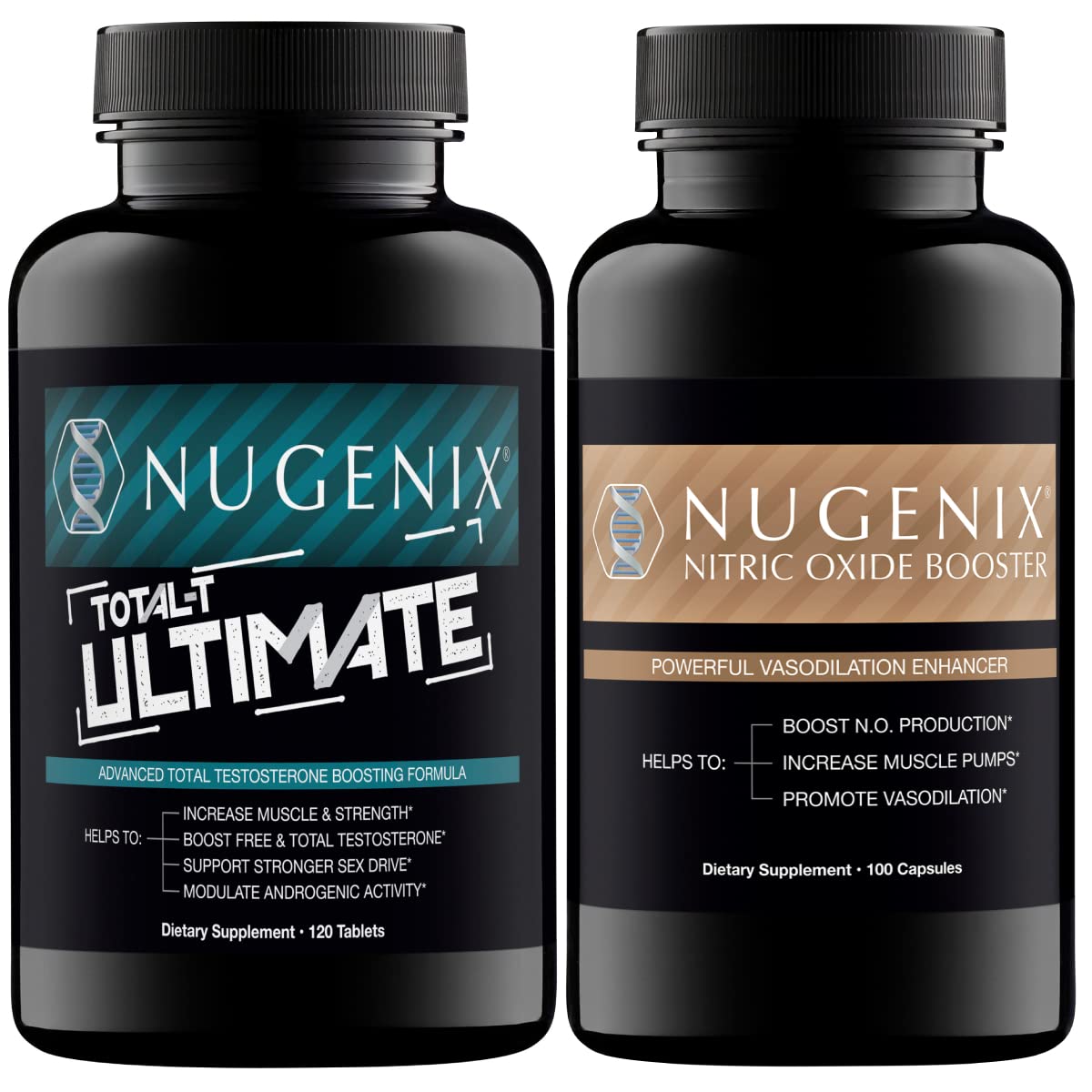 Nugenix Total-T Ultimate Testosterone Booster for Men and Nitric Oxide Booster for Men Capsules 220