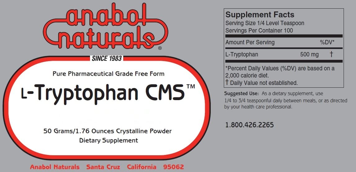 Anabol Naturals L-Tryptophan CMS Powder 1.76 oz