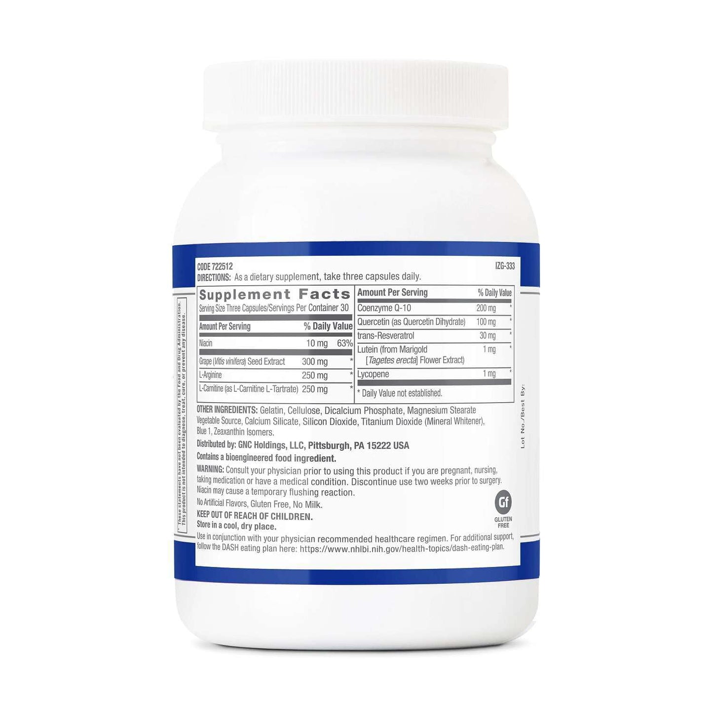 GNC Healthy Blood Pressure Formula Capsule 90 Count