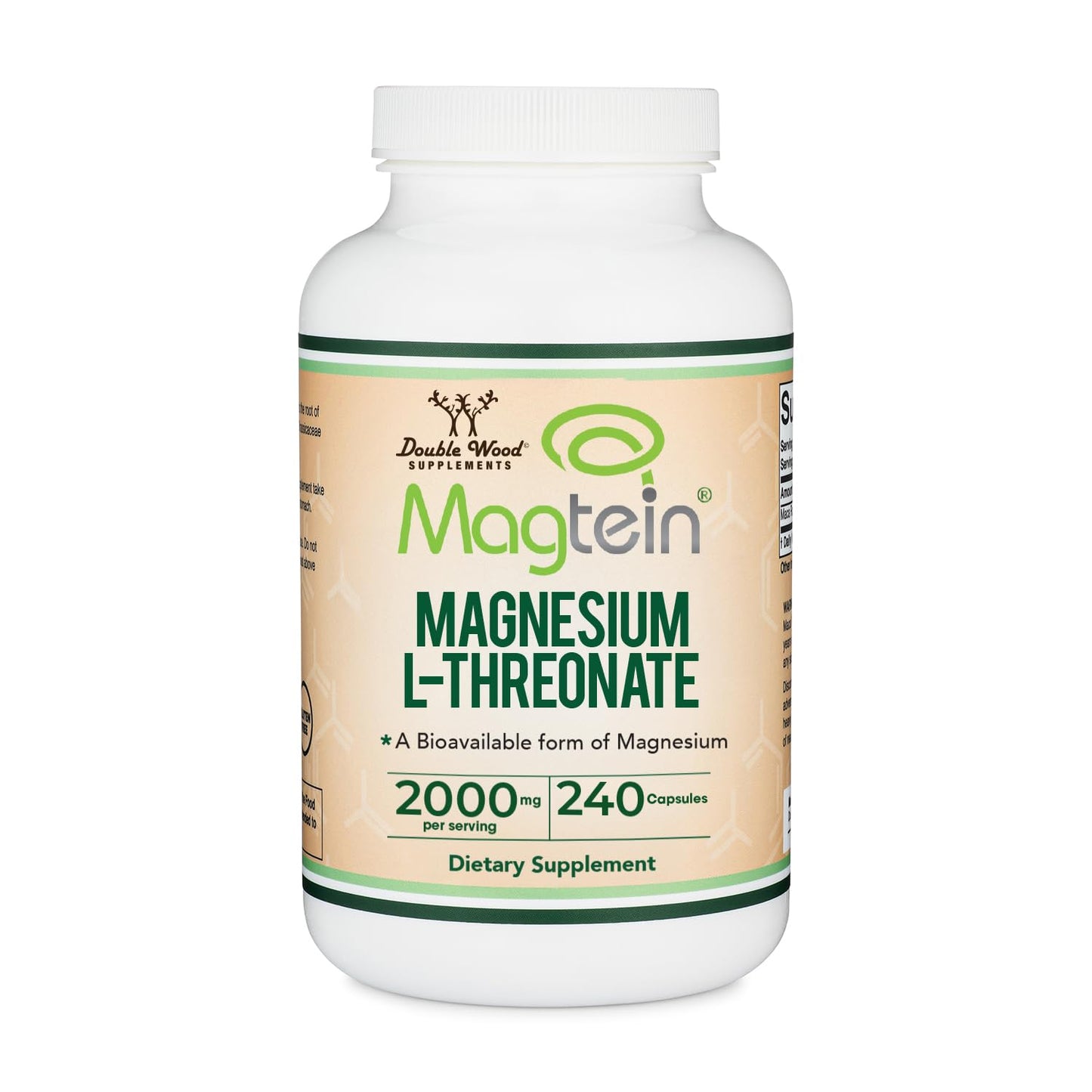 Double Wood Supplements Magnesium L-Threonate Magtein Capsules 240