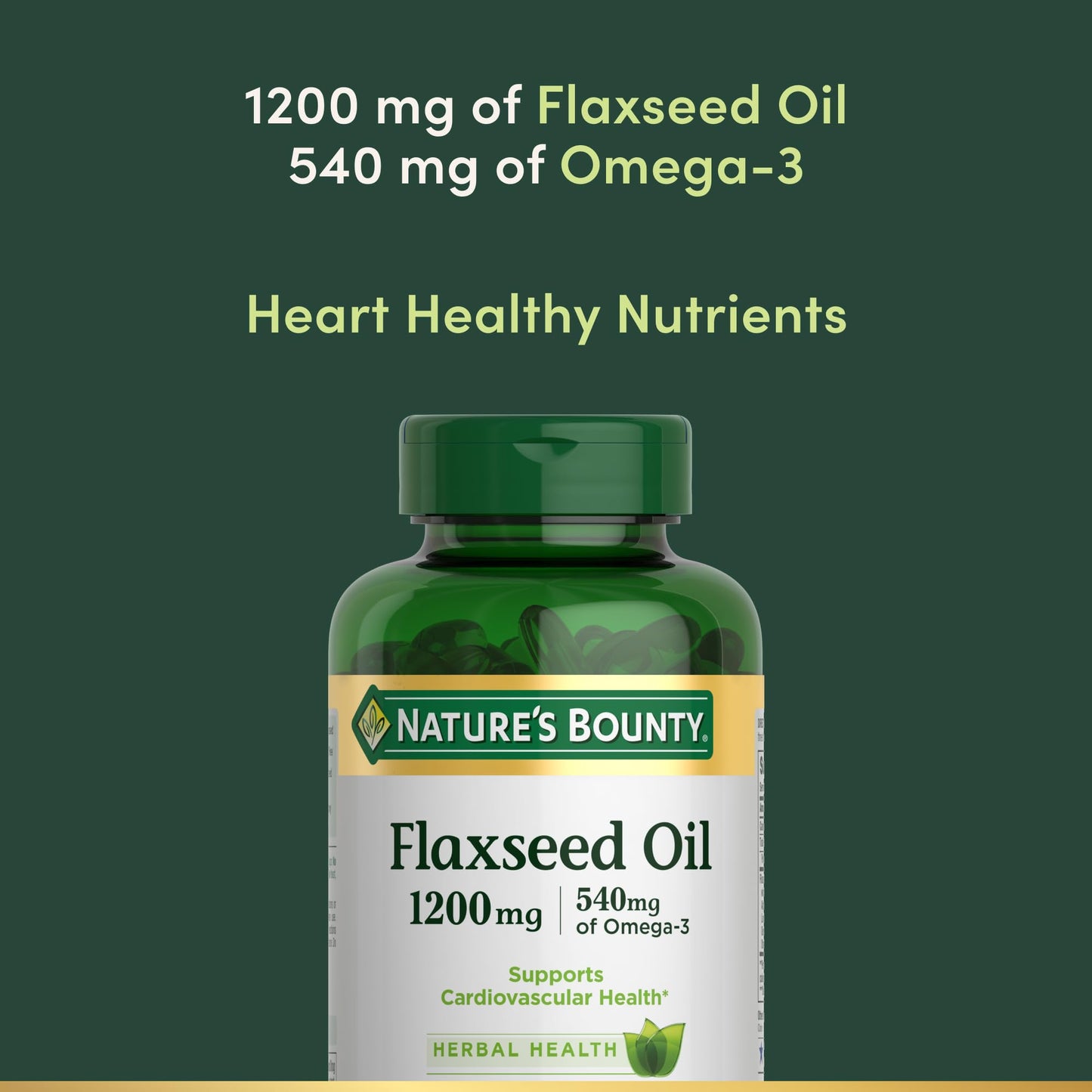 Nature's Bounty Flaxseed and Omega 3 Softgels 125 ct