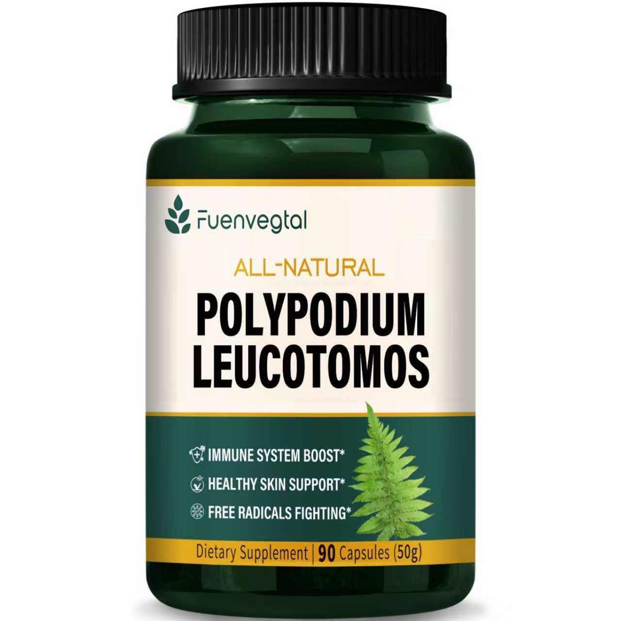 Fuenvegtal Polypodium Leucotomos Extract Capsules 90 Count